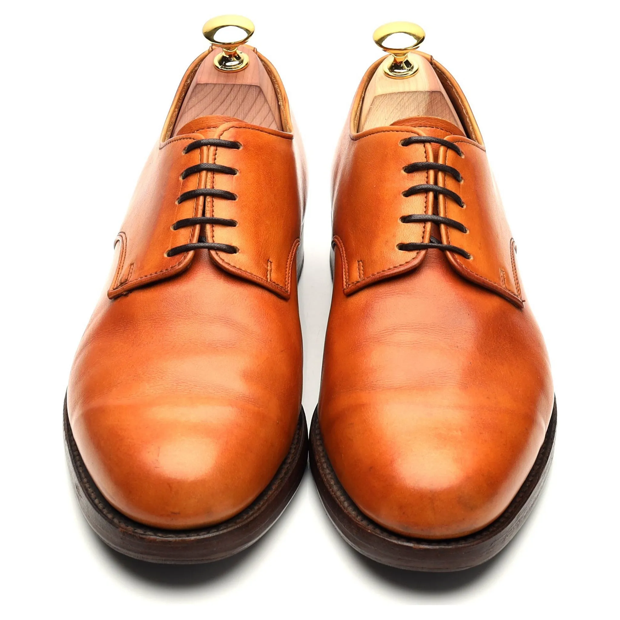 'Harewood' Tan Brown Leather Derby UK 7 FX