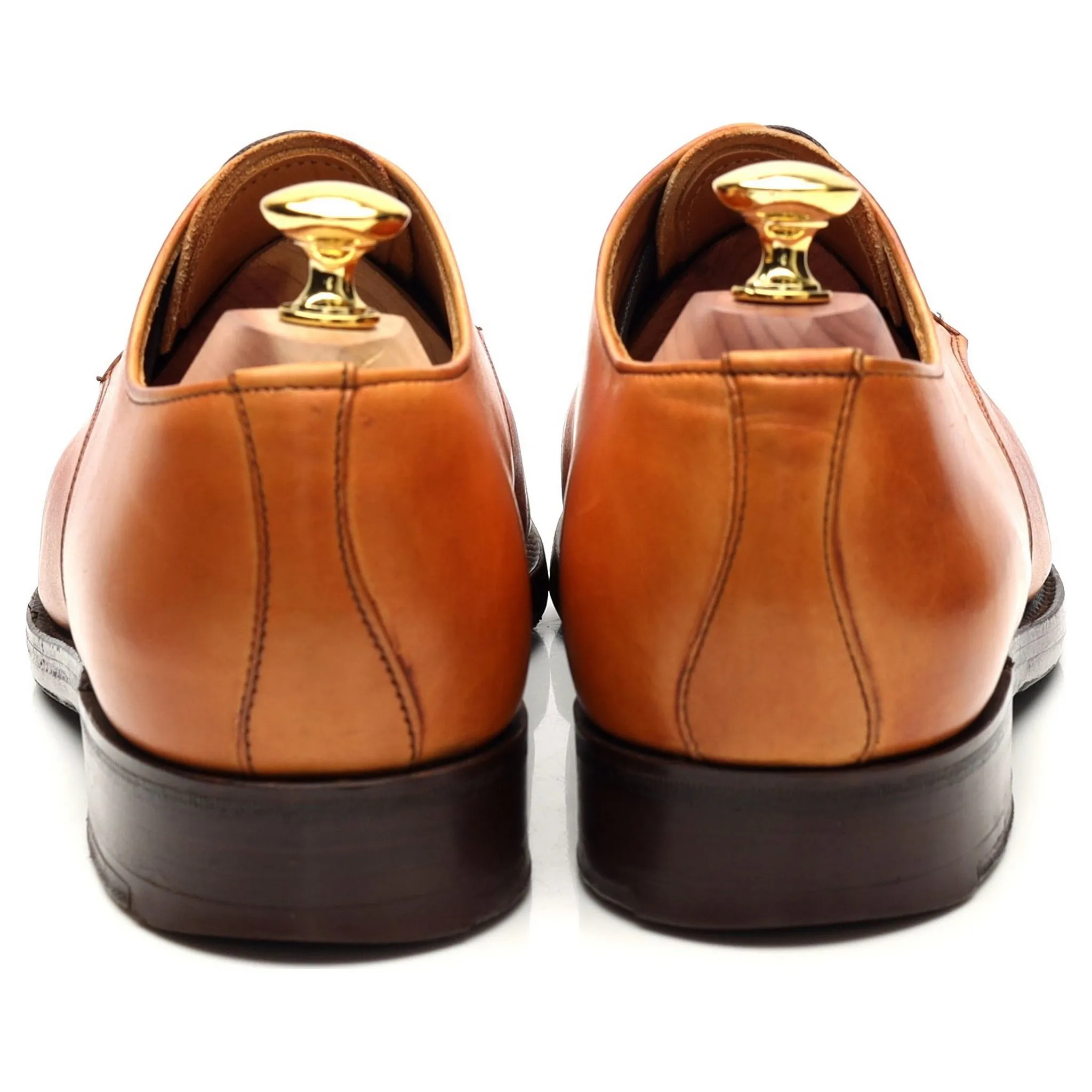 'Harewood' Tan Brown Leather Derby UK 7 FX