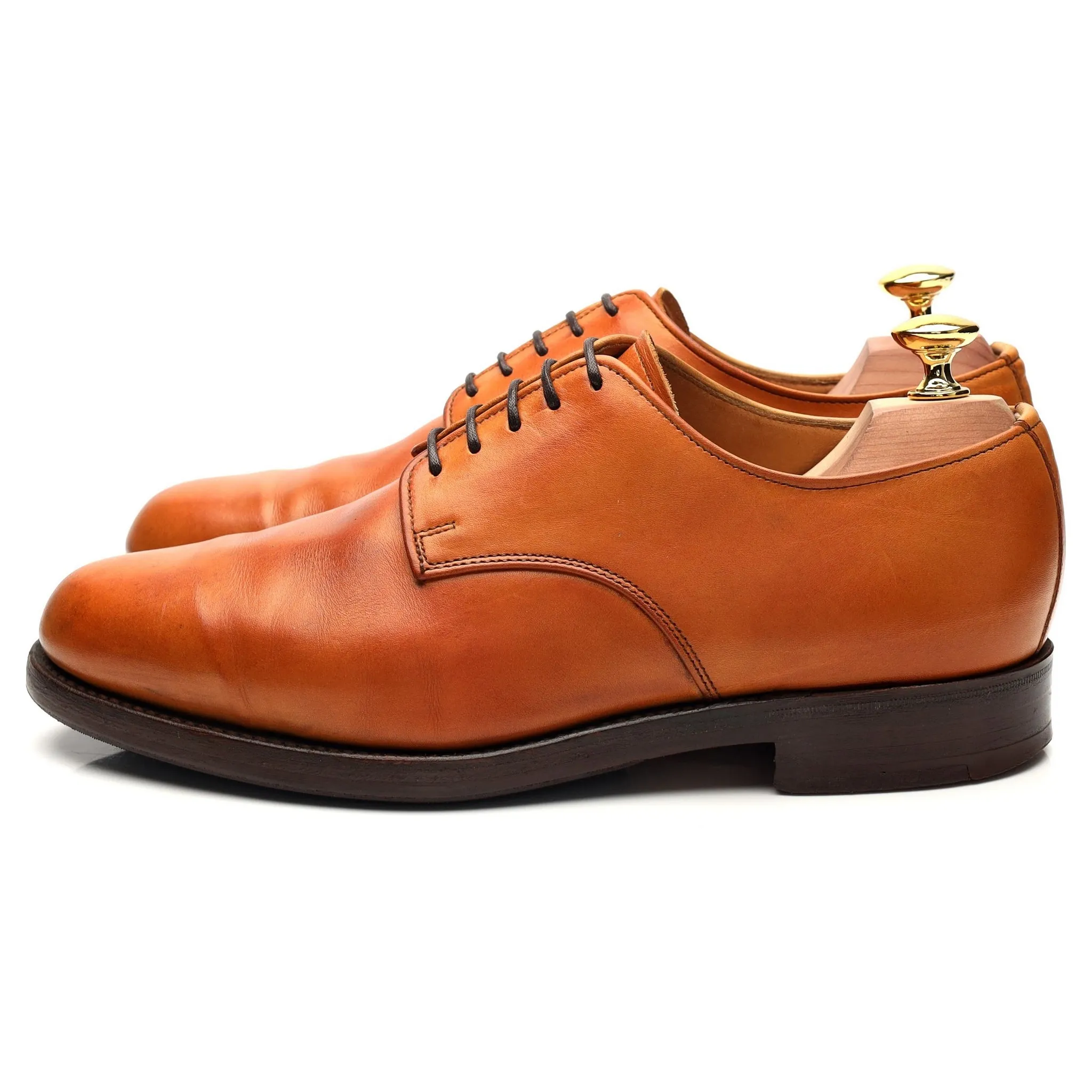 'Harewood' Tan Brown Leather Derby UK 7 FX