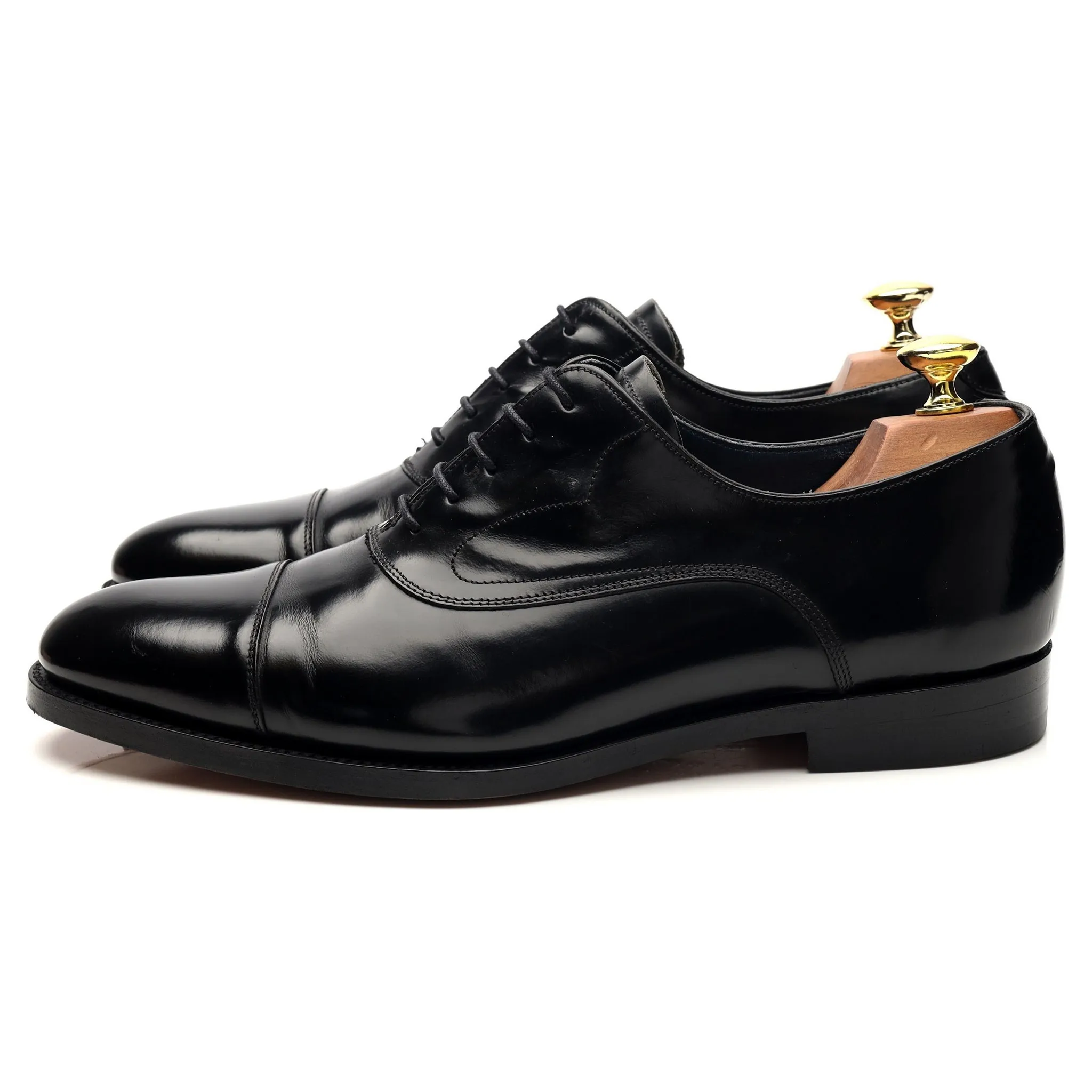 'Hartley' Black Leather Oxford UK 7.5 G