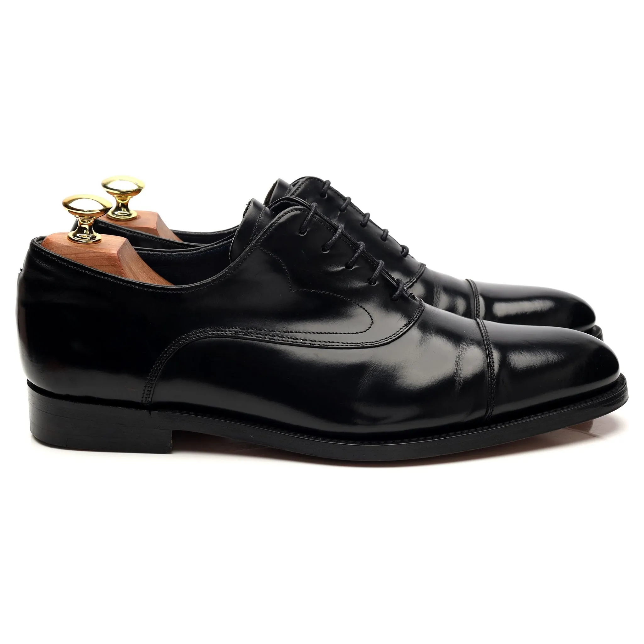 'Hartley' Black Leather Oxford UK 7.5 G