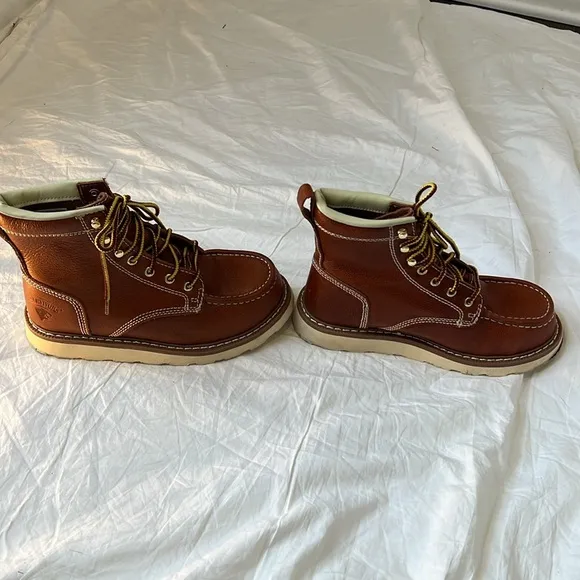 Herman Survivors Steel Toe Genuine Leather Ankle Workboots Reinforced Mens 7