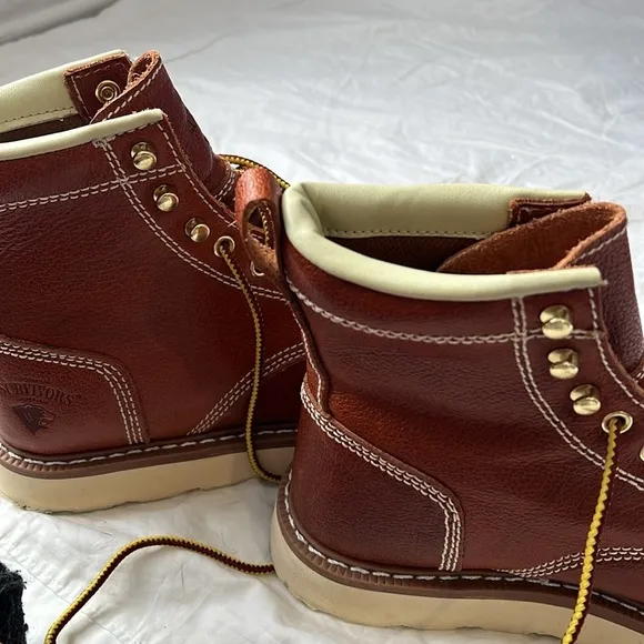 Herman Survivors Steel Toe Genuine Leather Ankle Workboots Reinforced Mens 7