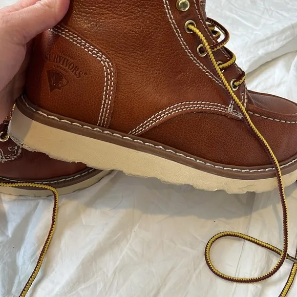 Herman Survivors Steel Toe Genuine Leather Ankle Workboots Reinforced Mens 7