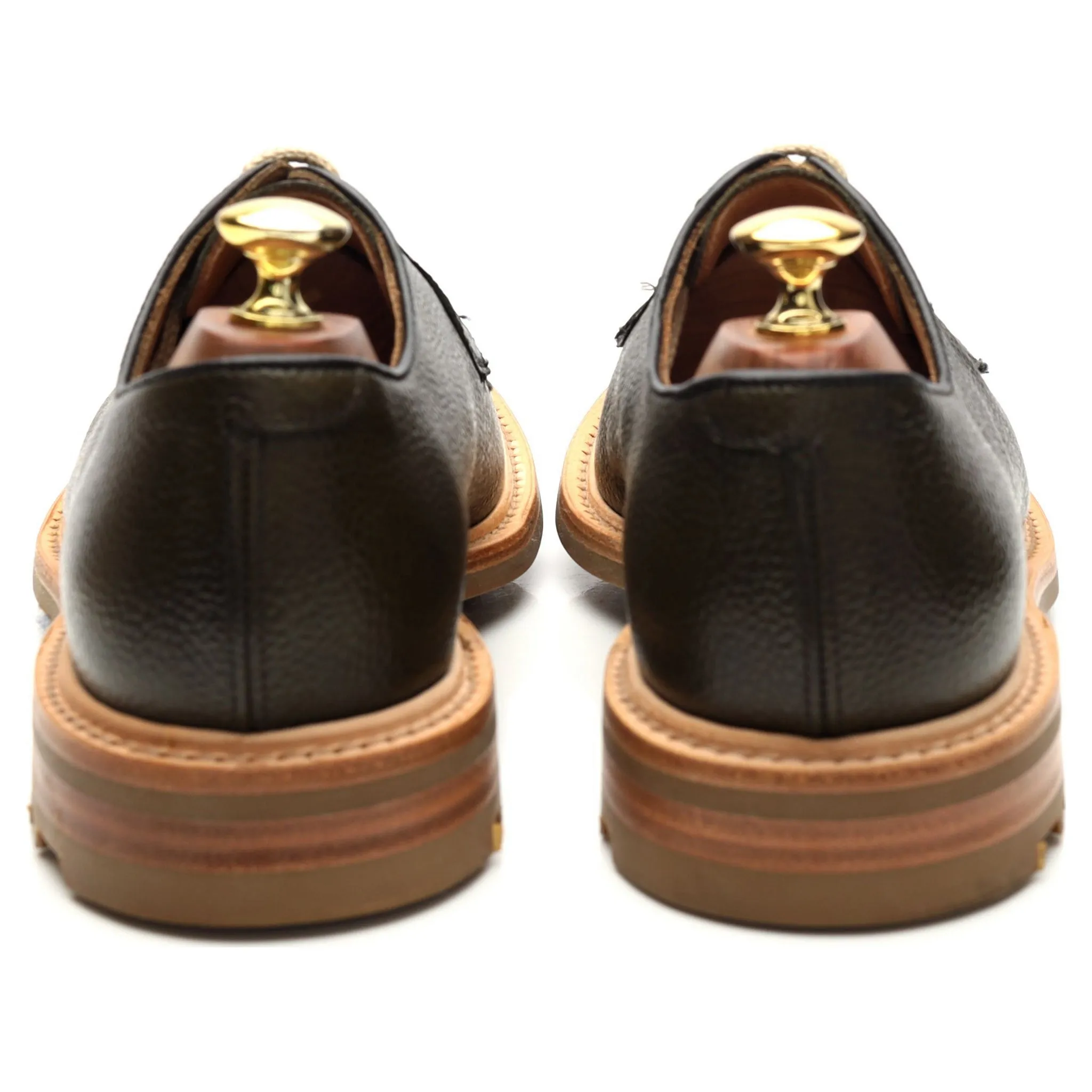 Herring 'Furson' Green Olive Grain Leather Derby UK 8.5 F