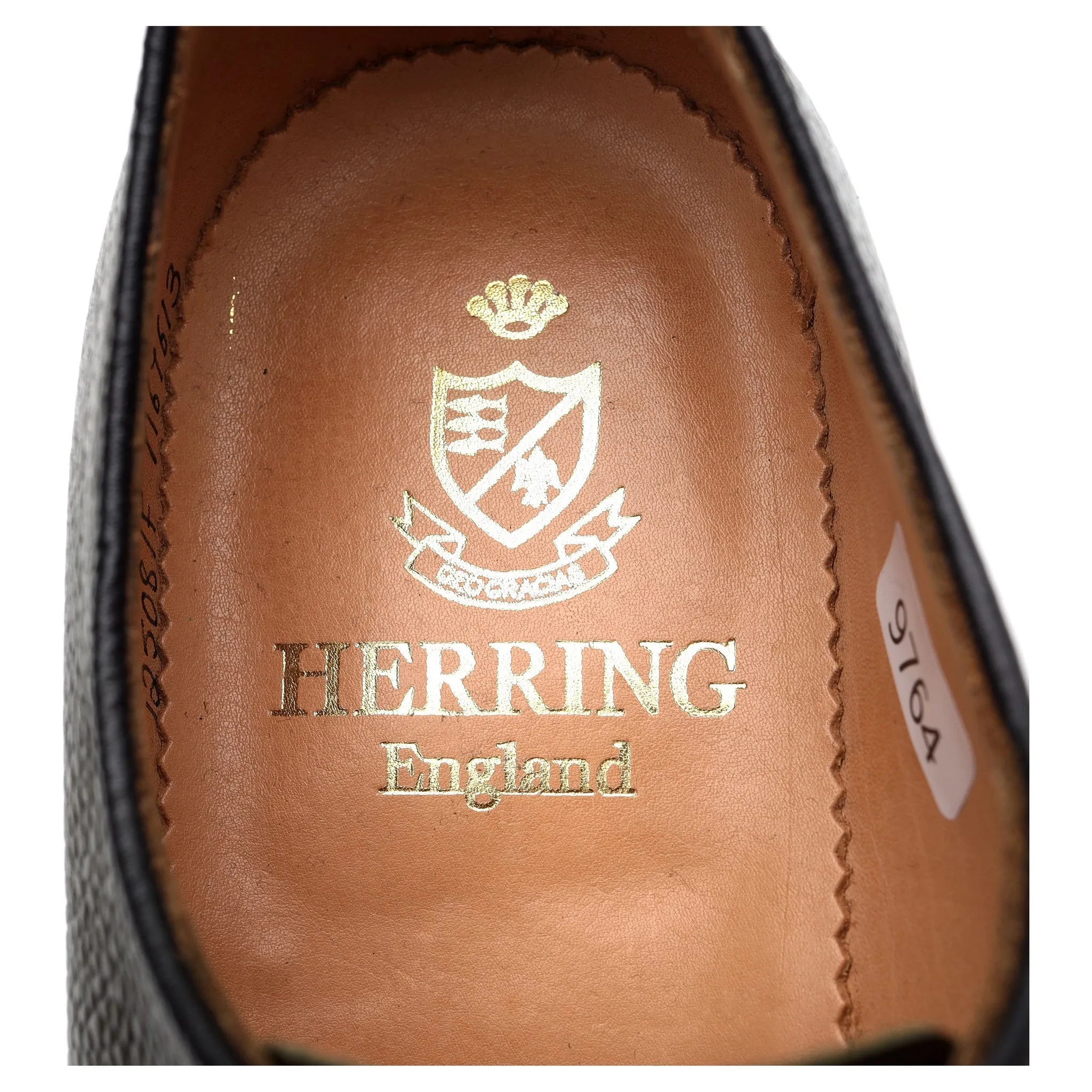 Herring 'Furson' Green Olive Grain Leather Derby UK 8.5 F