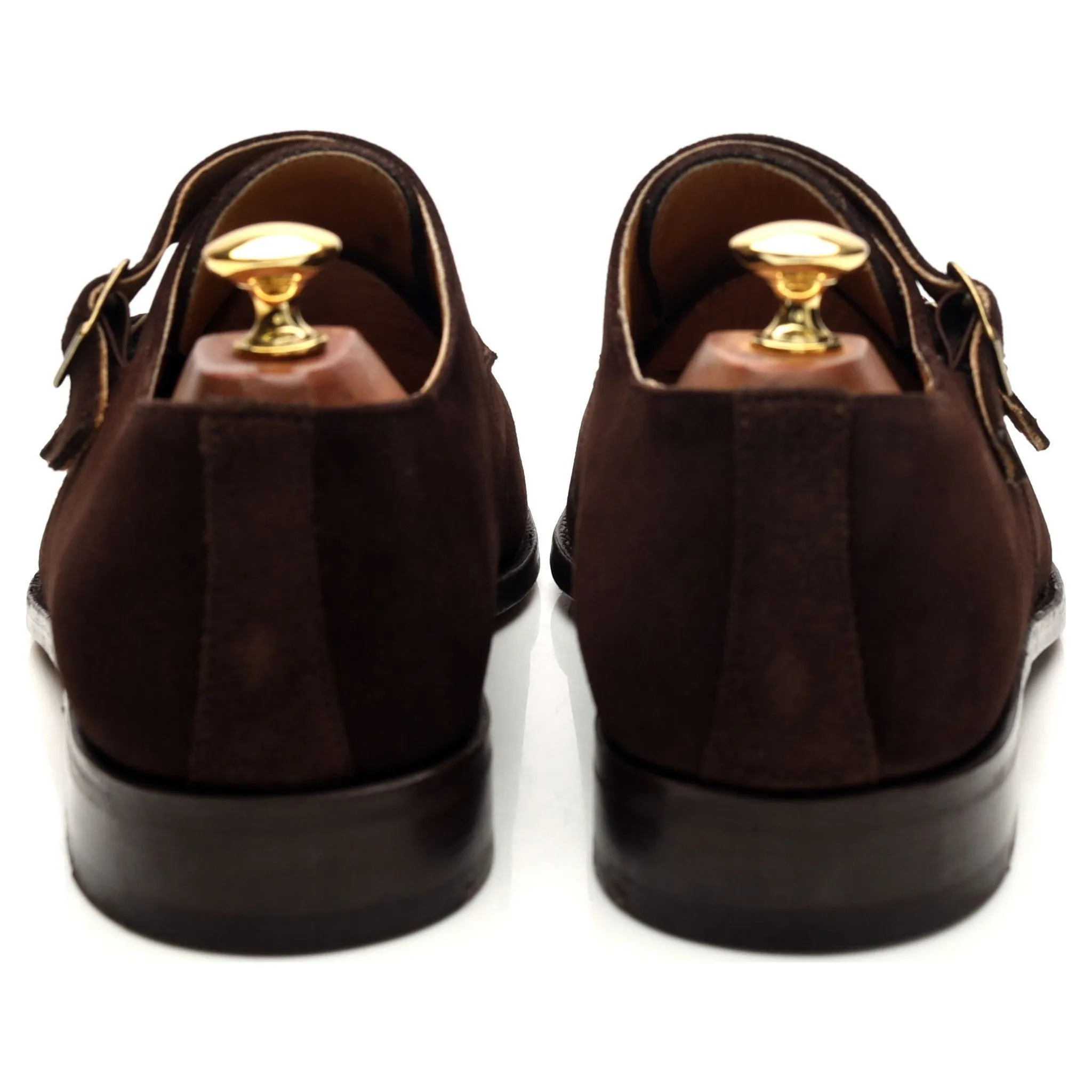Herring 'Shakespeare II' Dark Brown Suede Double Monk Strap UK 9.5 F