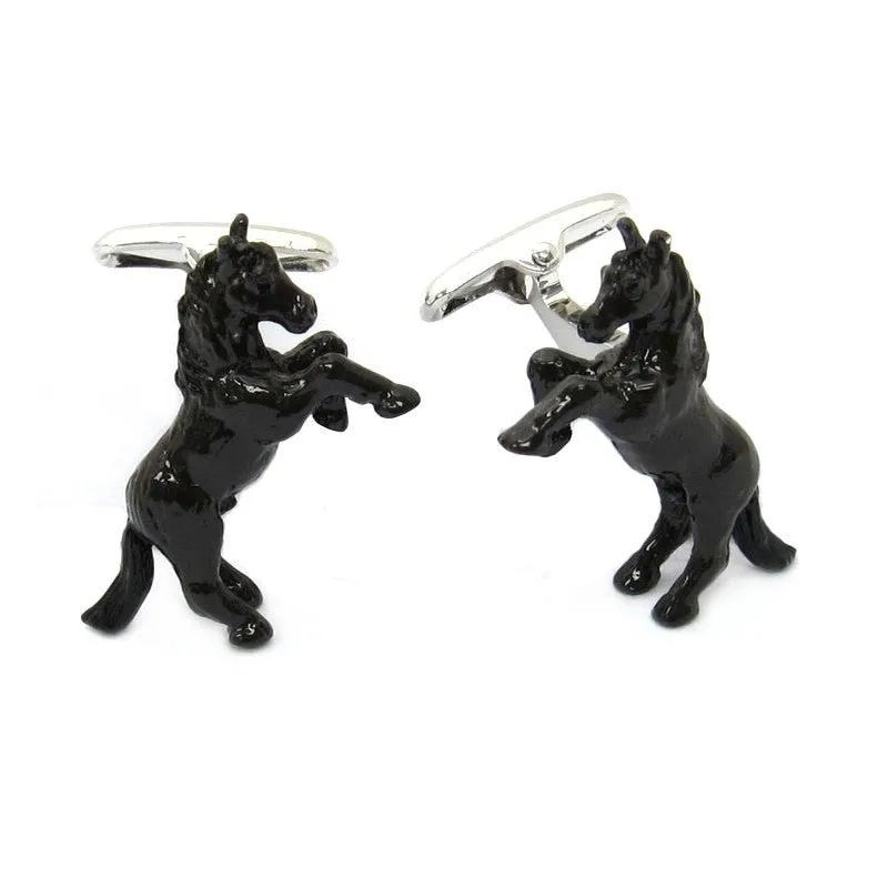 Horse Bronco Jockey Cufflinks