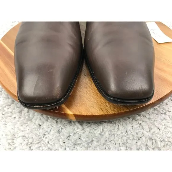 Hugo Boss Brown Leather Plain Toe Business Casual Oxford Derby Dress Shoe Men 12