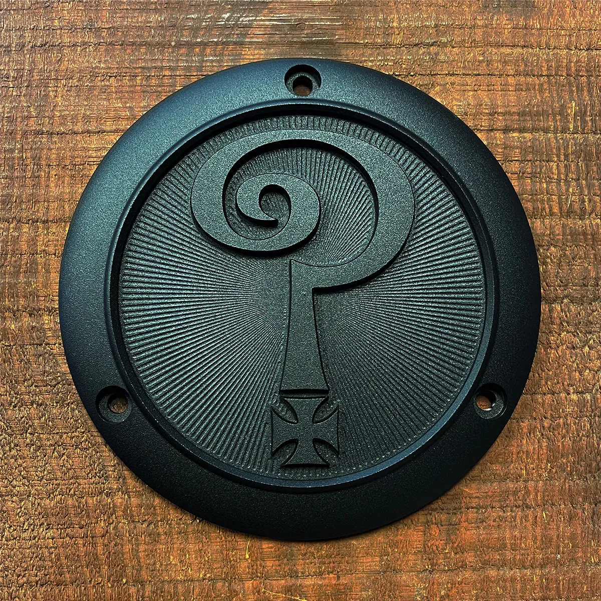 Indian Larry 3 Hole Derby Cover - Matte Black