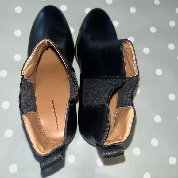 J. Crew Factory Rory leather heeled boots AR846 Black 9.5