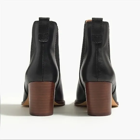 J. Crew Factory Rory leather heeled boots AR846 Black 9.5