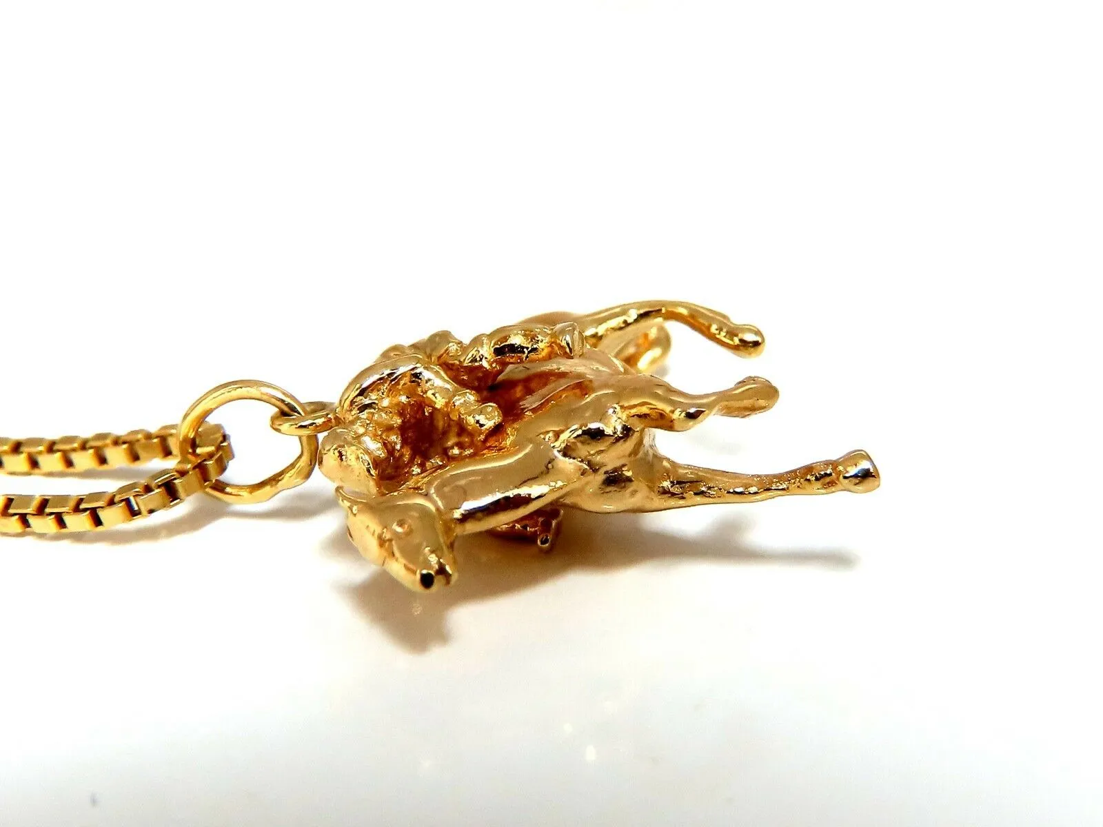 Jockey High Speed Derby Racer Necklace 14 Karat