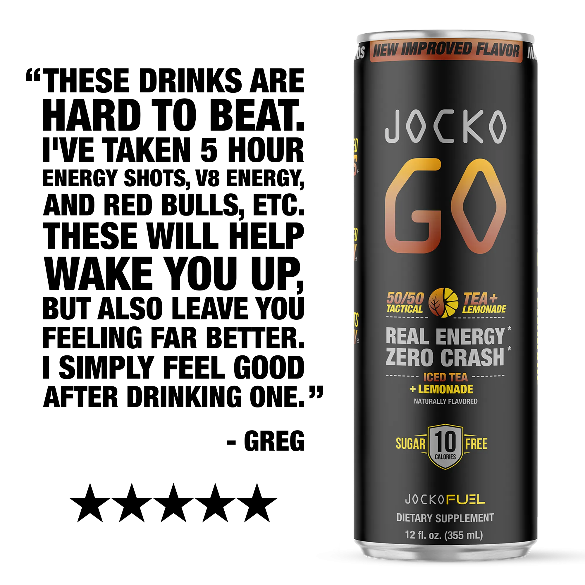 JOCKO GO Tactical Tea/ Lemonade flavour (12 Cans)