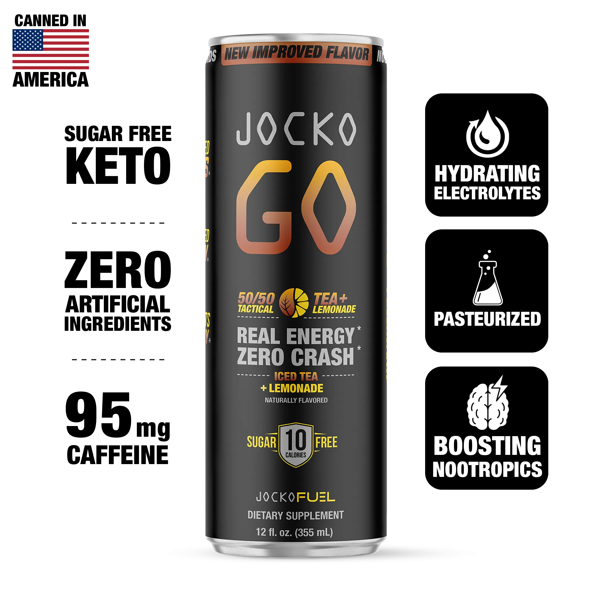 JOCKO GO Tactical Tea/ Lemonade flavour (12 Cans)