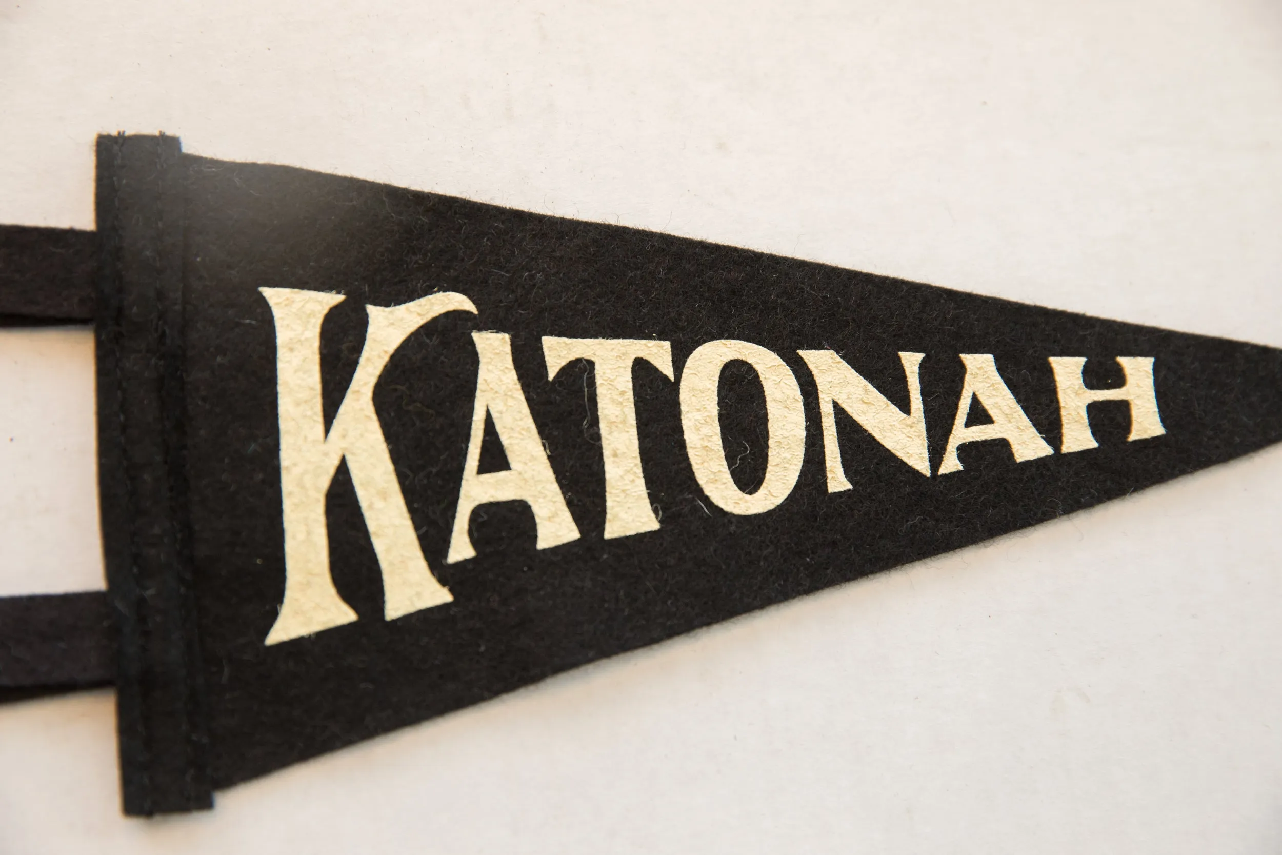 Katonah NY Mini Black Felt Pennant