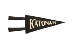 Katonah NY Mini Black Felt Pennant