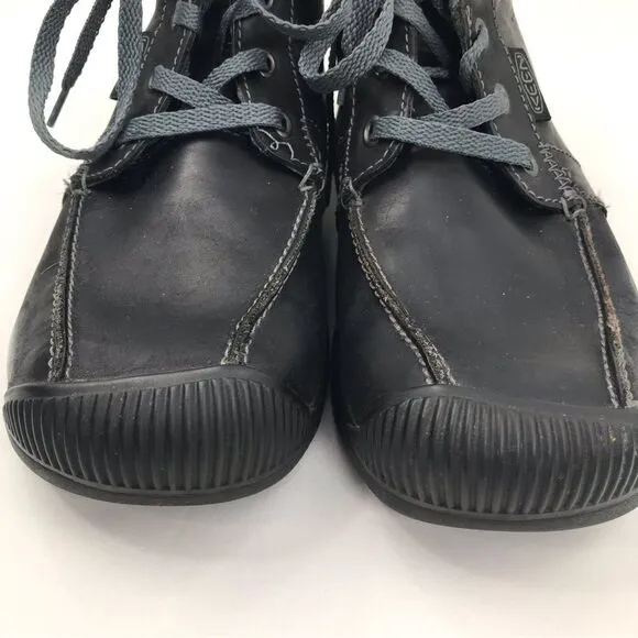 KEEN Black Leather Chukka Lace Up Ankle Boots