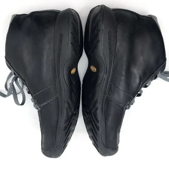 KEEN Black Leather Chukka Lace Up Ankle Boots