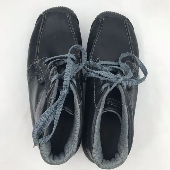 KEEN Black Leather Chukka Lace Up Ankle Boots