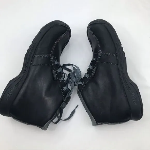 KEEN Black Leather Chukka Lace Up Ankle Boots