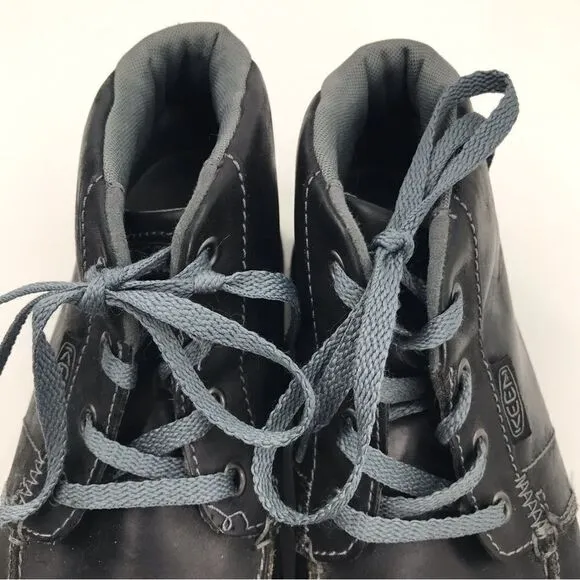 KEEN Black Leather Chukka Lace Up Ankle Boots