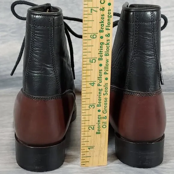 Laredo Kiltie Boots Roper Leather Packer Lace Up Western Girl's Size 4.5 M India