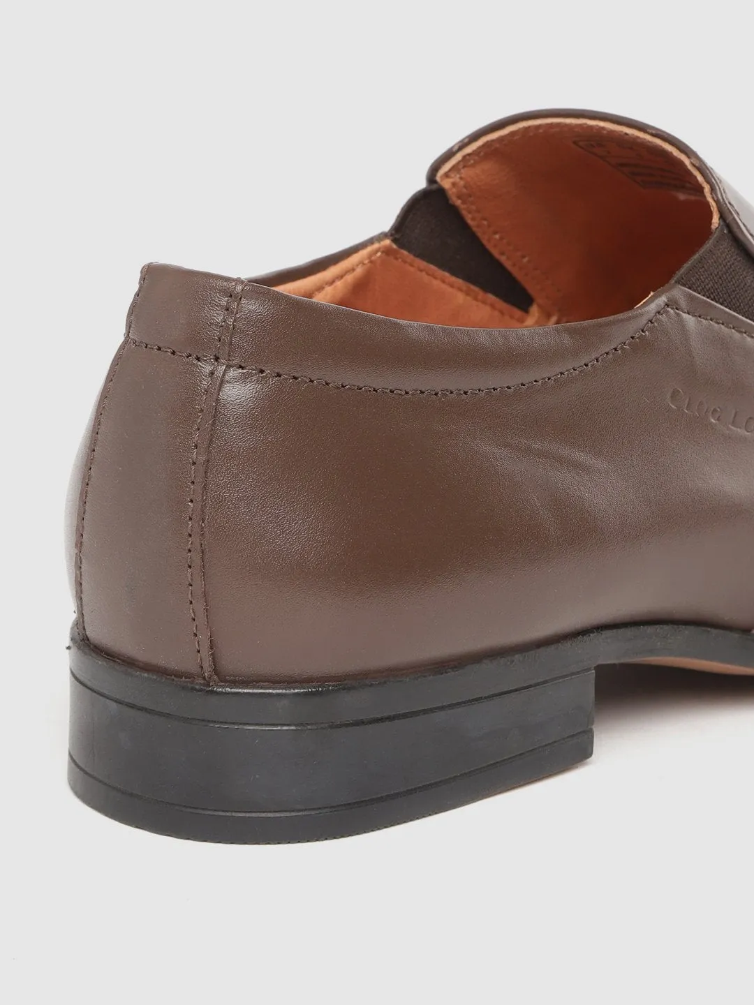 Leather Brogue Slip On Shoes