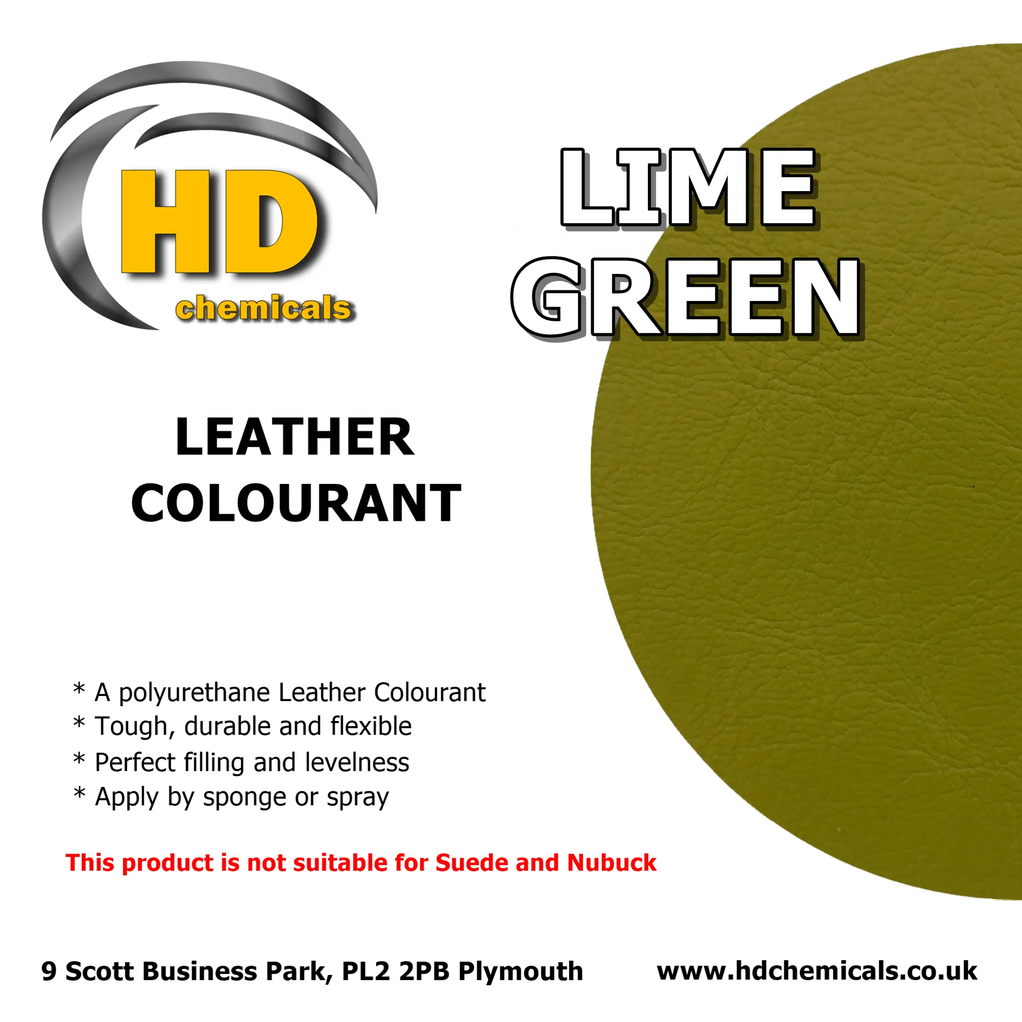 Leather Dye Paint Lime Green