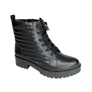 LifeStride Stormy Booties Black Faux Leather Size 7W