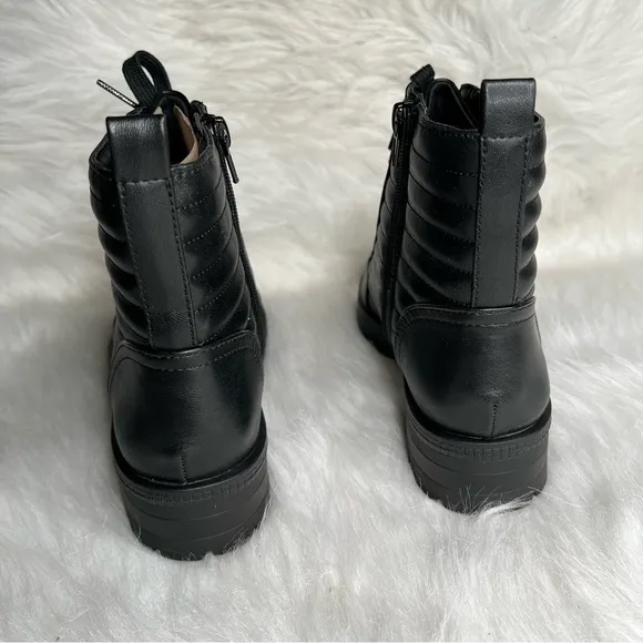 LifeStride Stormy Booties Black Faux Leather Size 7W