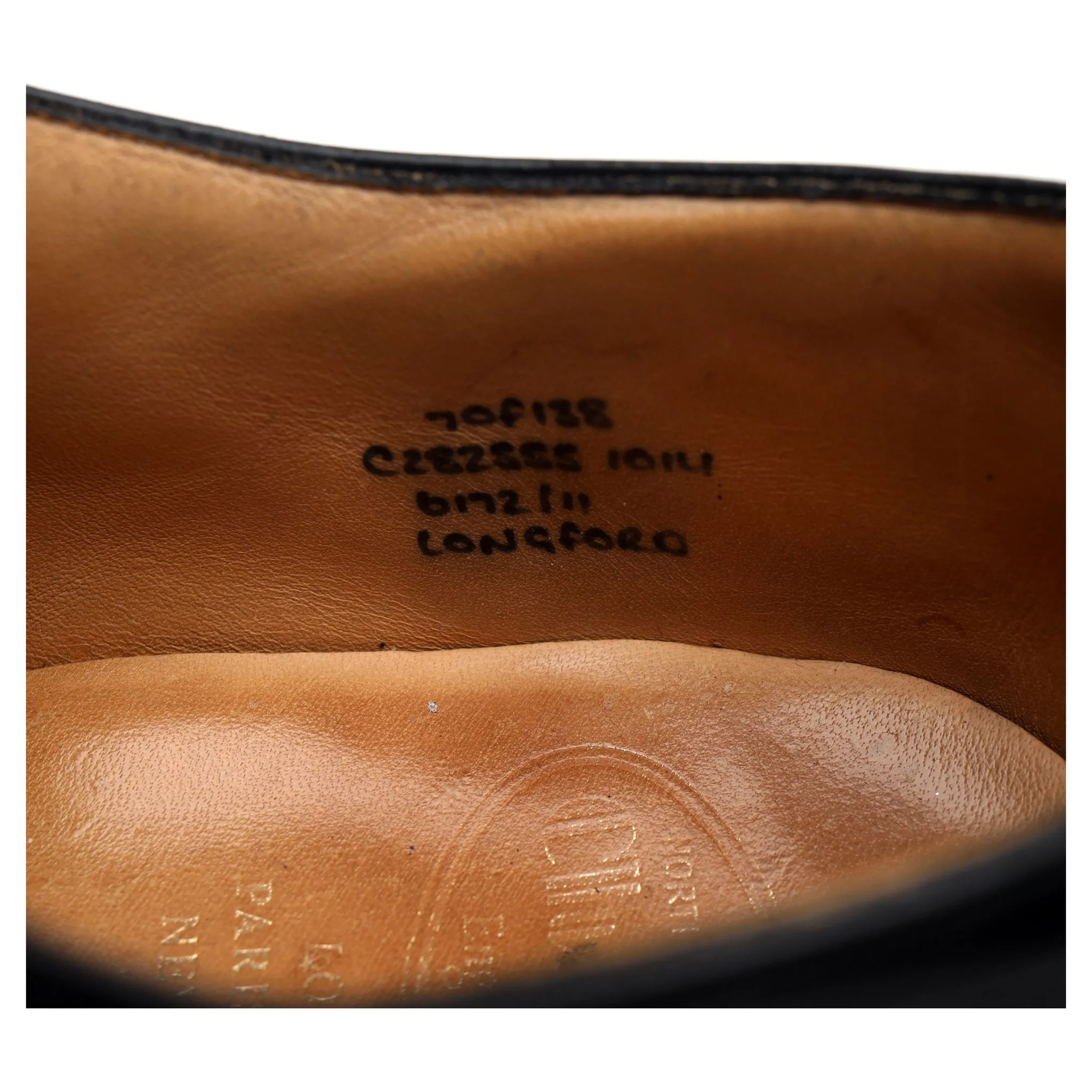 'Longford' Black Leather Double Monk Strap Brogues UK 7 F