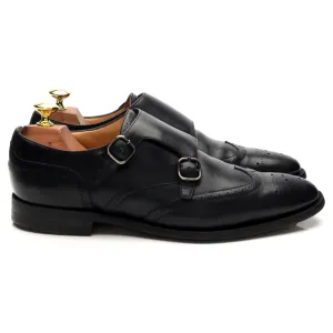 'Longford' Black Leather Double Monk Strap Brogues UK 7 F