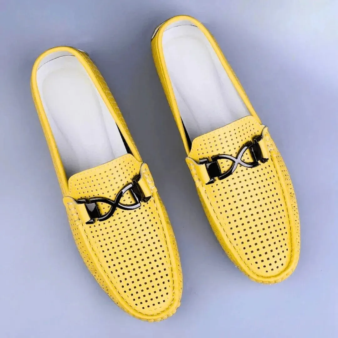 Luxe Perforated Genuine Leather Loafers