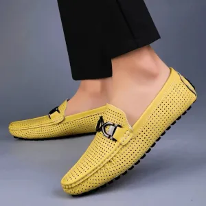 Luxe Perforated Genuine Leather Loafers