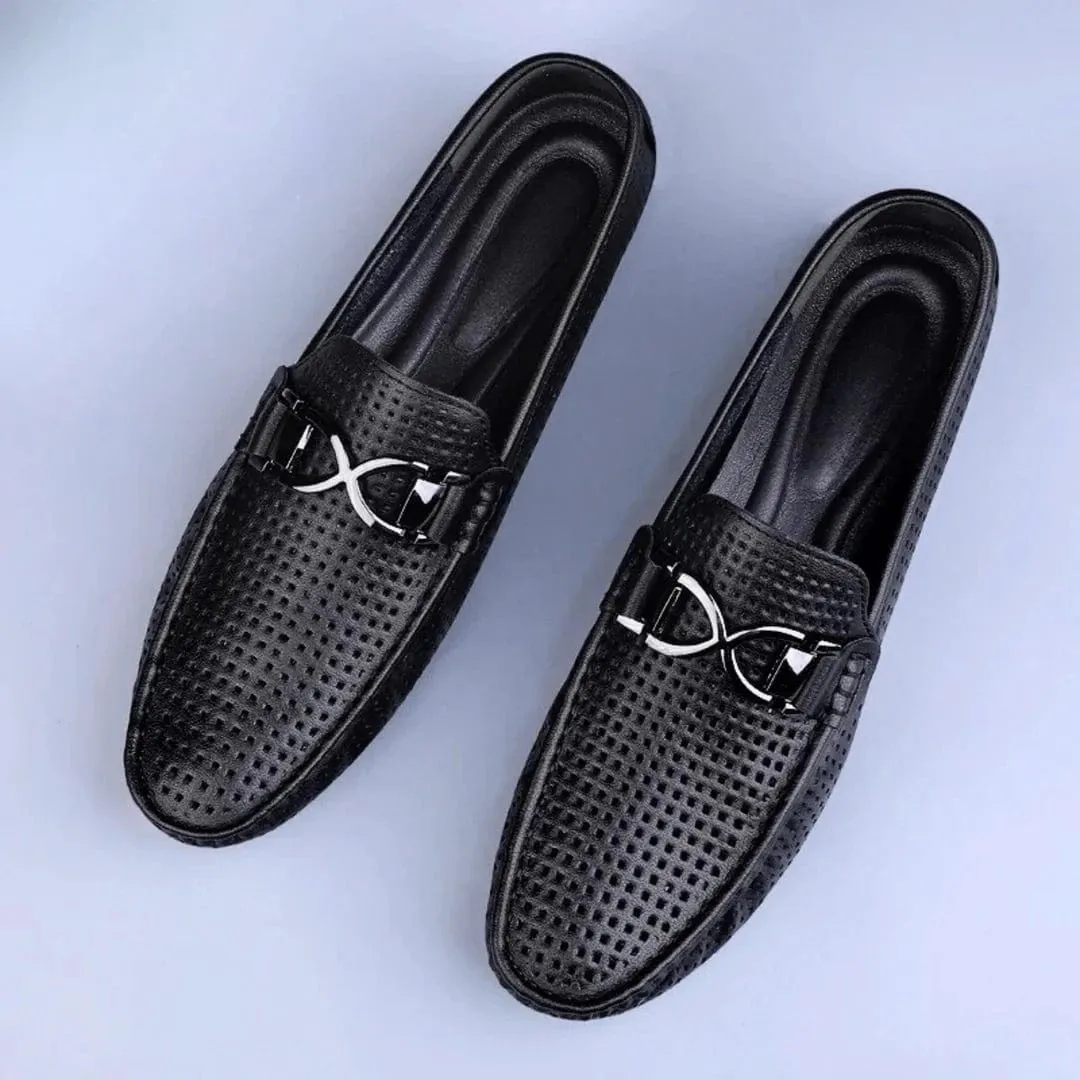 Luxe Perforated Genuine Leather Loafers