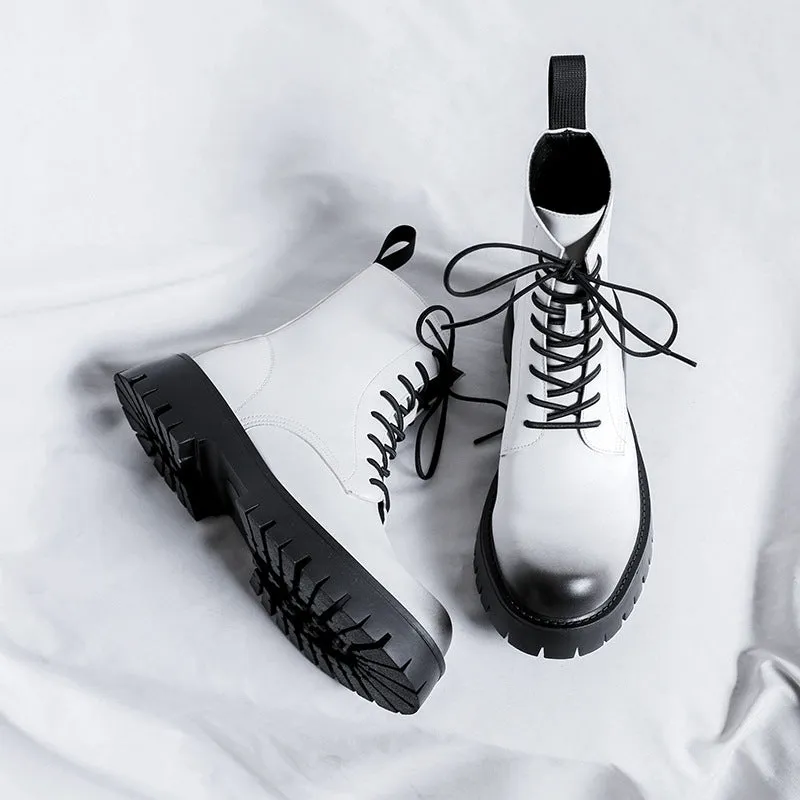 Luxury Autumn Men’s Dress Leather Ankle Boots