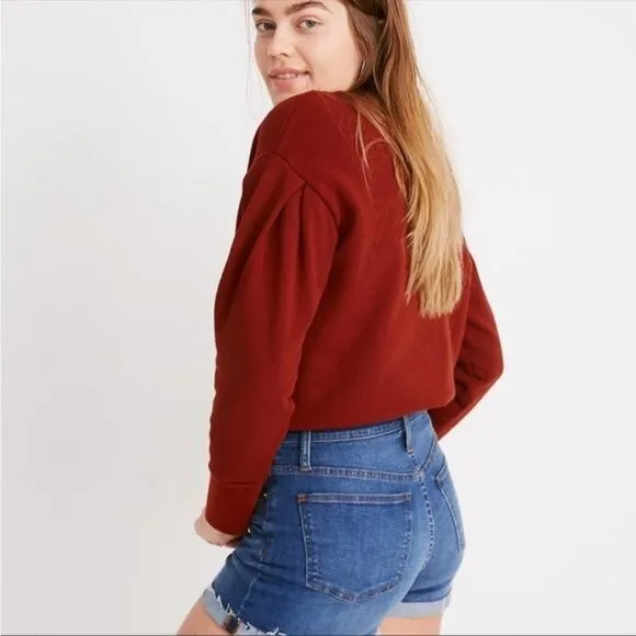 Madewell High-Rise Denim Shorts in Derby Wash Button-Front Edition 25