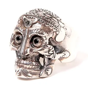 MAGICAL DESIGN - TIBETAN MONK SKULL RING - SILVER