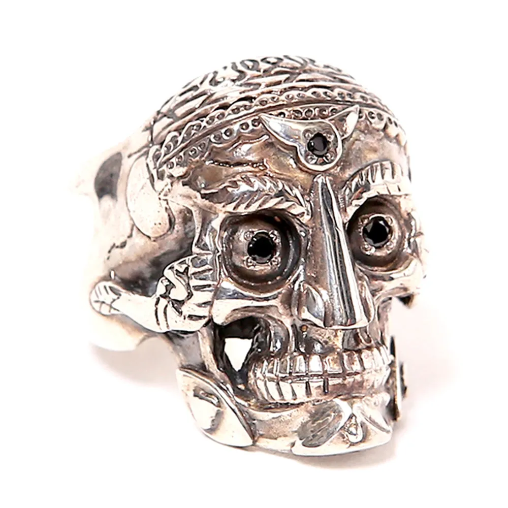 MAGICAL DESIGN - TIBETAN MONK SKULL RING - SILVER