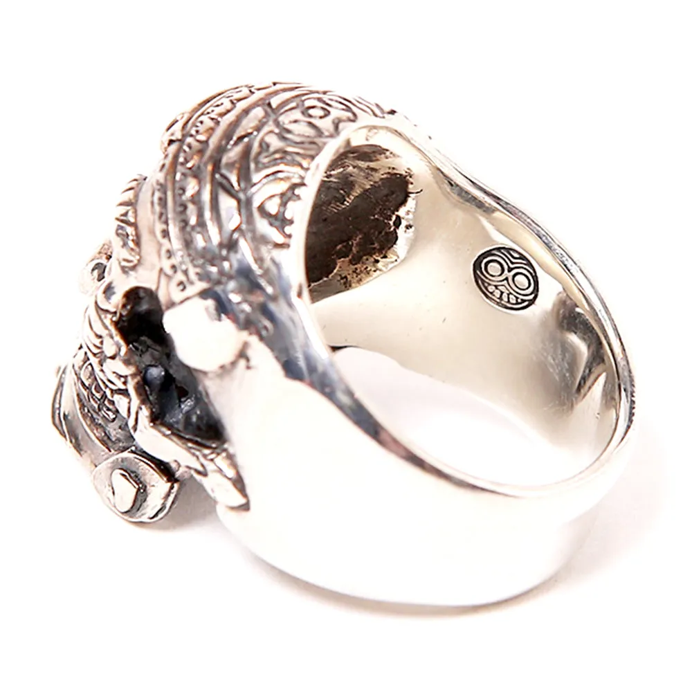 MAGICAL DESIGN - TIBETAN MONK SKULL RING - SILVER