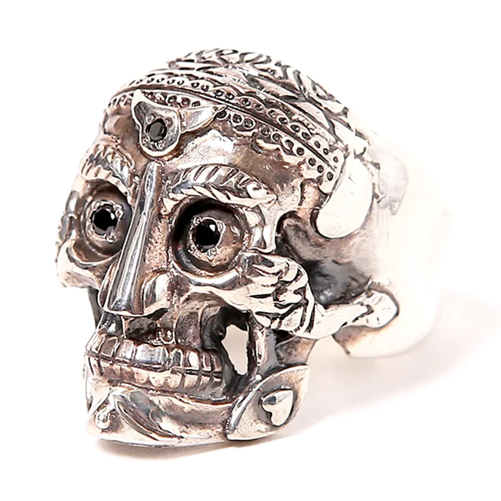 MAGICAL DESIGN - TIBETAN MONK SKULL RING - SILVER
