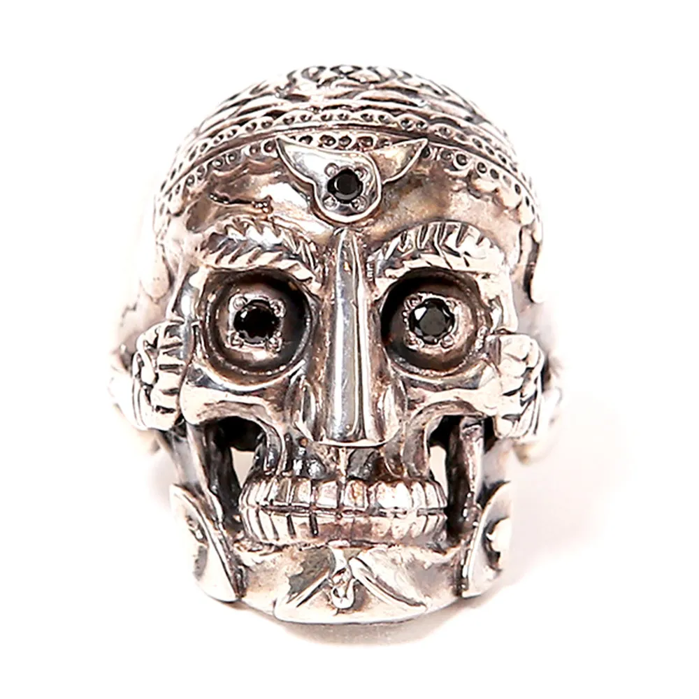 MAGICAL DESIGN - TIBETAN MONK SKULL RING - SILVER