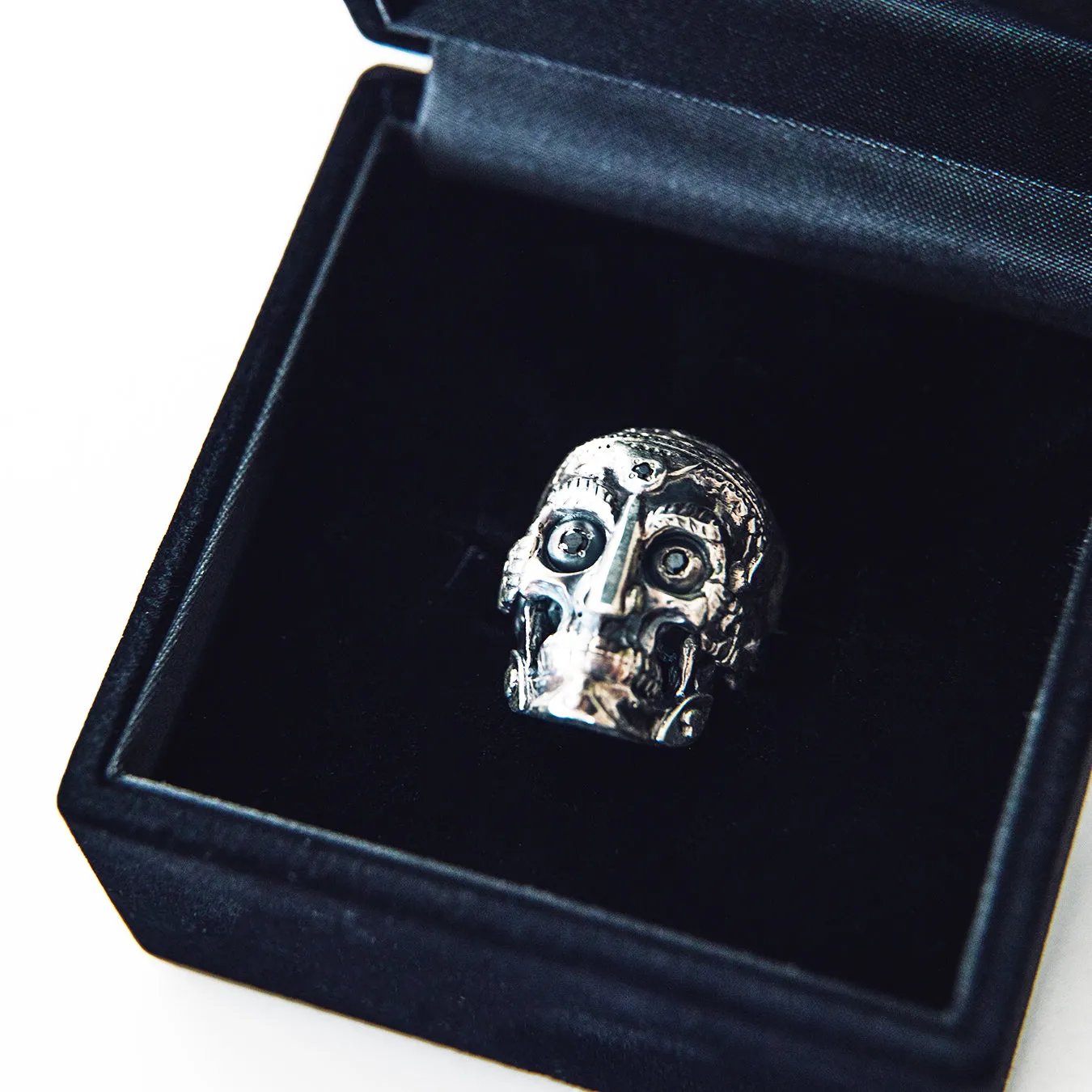 MAGICAL DESIGN - TIBETAN MONK SKULL RING - SILVER