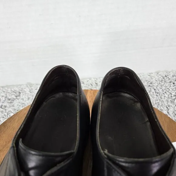 Magnanni Seve Black Leather Plain Toe Oxford Derby Dress Shoes Mens 10 M 16978