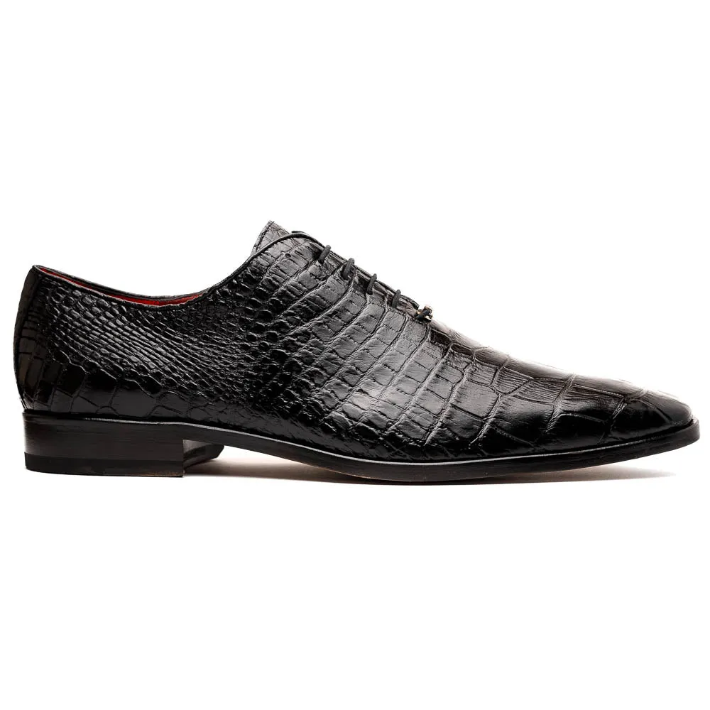 Marco Di Milano Bono in Black Alligator Oxford Shoes