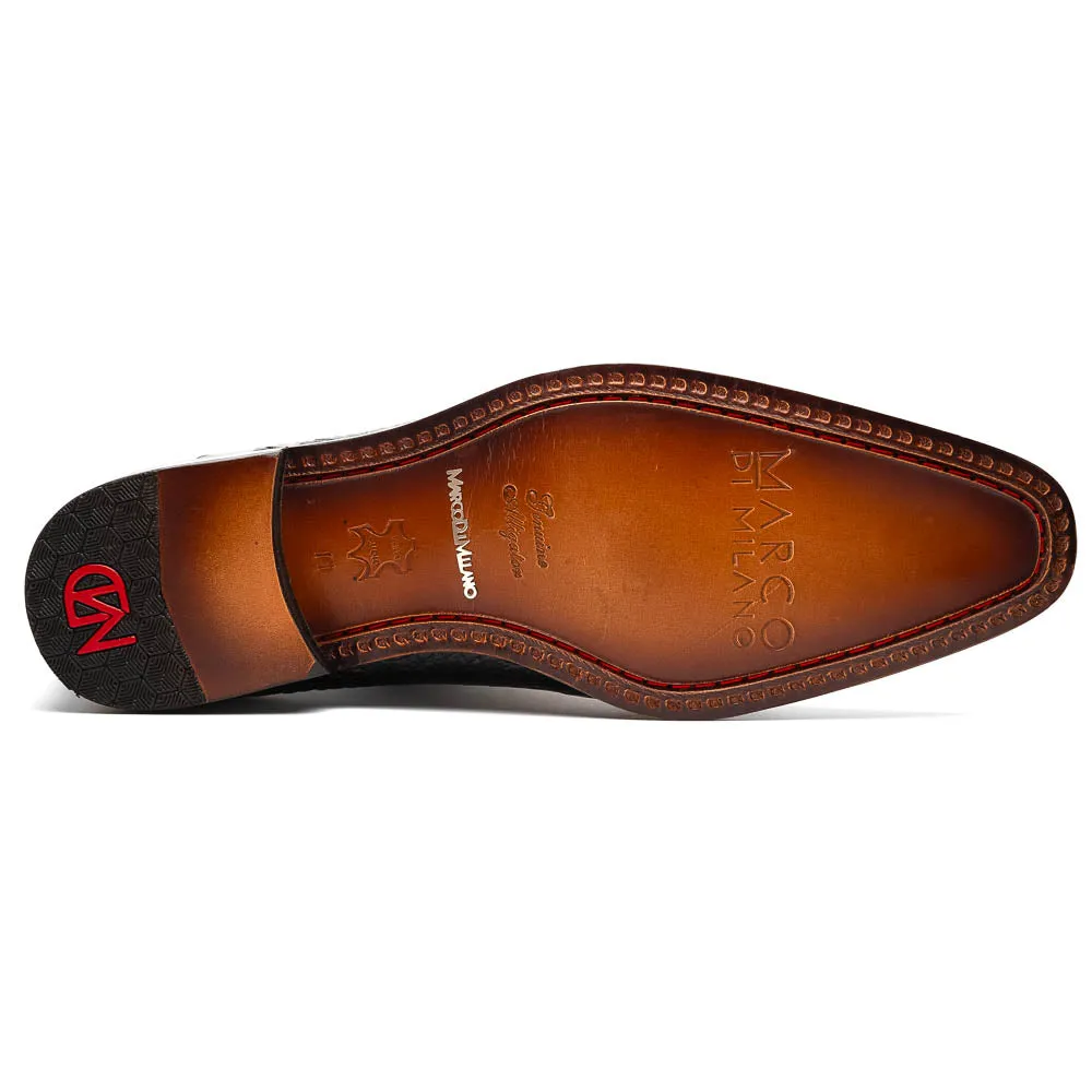 Marco Di Milano Bono in Black Alligator Oxford Shoes