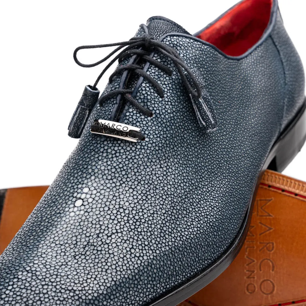 Marco Di Milano Criss Navy Stingray Oxford Dress Shoes