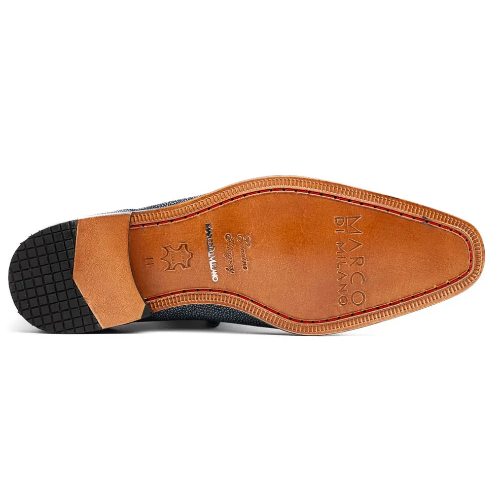 Marco Di Milano Criss Navy Stingray Oxford Dress Shoes