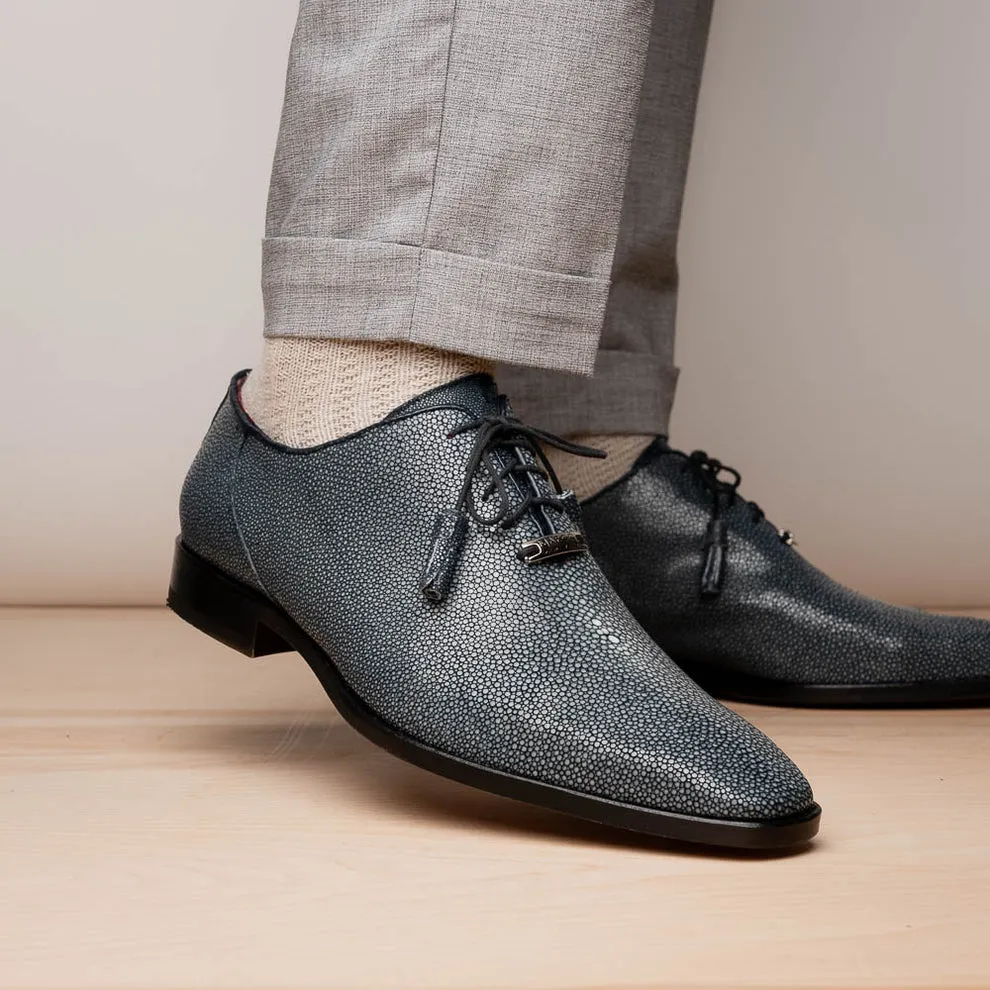 Marco Di Milano Criss Navy Stingray Oxford Dress Shoes